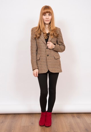 BEAU BRUMMEL DOGTOOTH TWEED JACKET 10