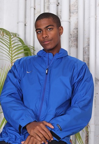 VINTAGE NIKE BIG LOGO TRACK TOP JACKET BLUE