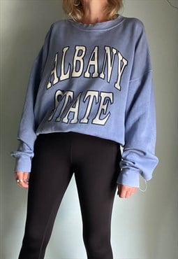 Vintage Blue Albany State Sweatshirt