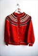 Vintage Norwegian Sweater Jumper Cardigan Wool Pullover