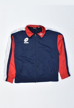 Vintage 90's Lotto Tracksuit Top Jacket Navy Blue