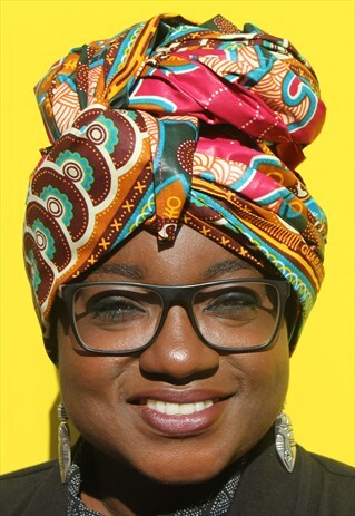 CONTINENT CLOTHING AFRICAN PRINT HEAD WRAP HEAD SCARF GREEN