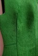 LUCAS NASCIMIENTO GREEN ON BLACK NEOPRENE SHIFT KNEE DRESS
