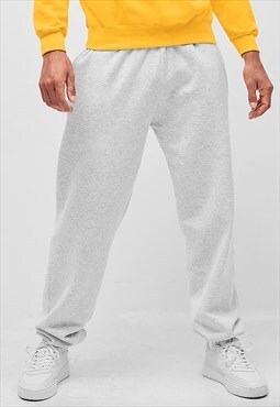 54 Floral Cuffed Leg Tracksuit Jogger Bottoms - Heather Grey
