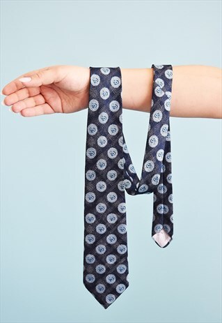 VINTAGE 80'S RETRO ABSTRACT PATTERN TAPESTRY WOVEN TIE