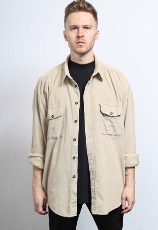 VINTAGE CORDUROY SHIRT BEIGE