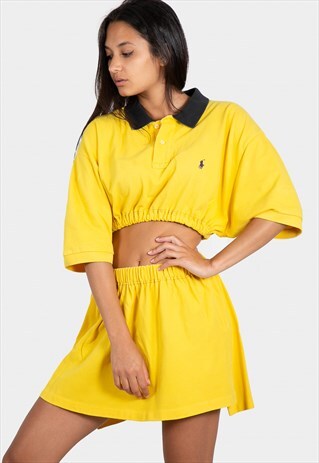 VINTAGE REWORKED POLO CO-ORD SET RALPH LAUREN TOP & SKIRT