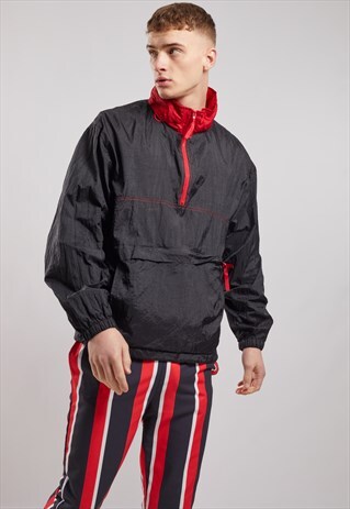 VINTAGE 1/4 ZIP WINDBREAKER JACKET
