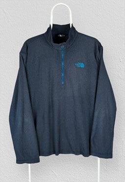 The North Face Blue 1/4 Zip Fleece Sweatshirt Mens Large