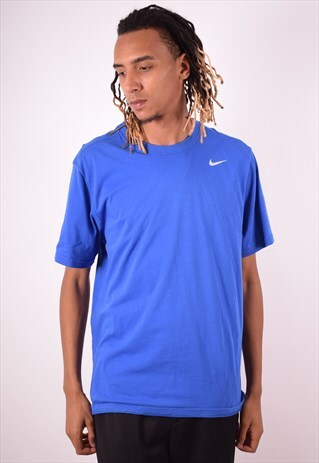NIKE MENS VINTAGE T-SHIRT TOP XXL BLUE 90S