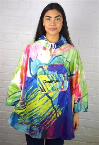 VINTAGE 90'S DESIGUAL FESTIVAL PONCHO