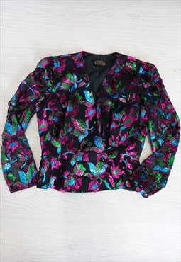 90s Vintage Gina Bacconi Peplum Party Jacket