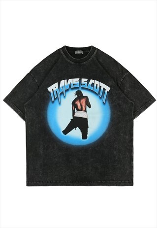 KALODIS VINTAGE DISTRESSED PORTRAIT PRINT T-SHIRT