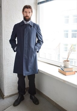 Vintage 70's Navy Blue Trench Coat
