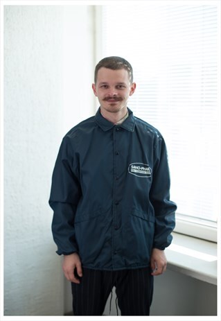VINTAGE 90'S NAVY WINDBREAKER JACKET