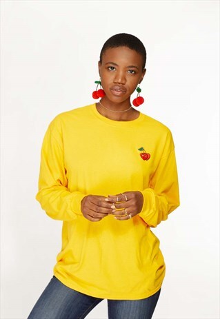 CHERRY POSE DON'T PISS ME OFF COLLECTION L/S SHIRT GOLD