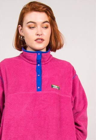 VINTAGE 90'S PINK FLEECE JUMPER