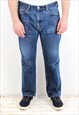 505 Vintage Mens W38 L32 Regular Straight Jeans Denim Pants