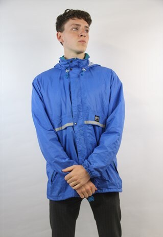 VINTAGE 90'S BLUE SHELL SPORTS JACKET