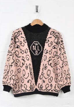 Retro Knitwear Pink Ladies Medium CV3050