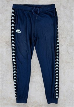Vintage Kappa Sweatpants Joggers Blue Taped Seam Men's Large