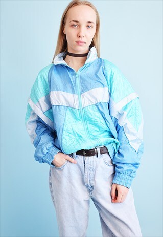 90'S RETRO OVERSIZED ATHLEISURE SHELL BOMBER JACKET
