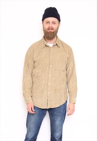VINTAGE TOMMY HILFIGER BEIGE CORDUROY SHIRT