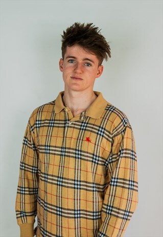BURBERRY VINTAGE RUGBY SWEATER NOVA CHECK