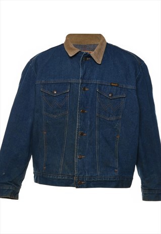 VINTAGE WRANGLER DARK WASH DENIM JACKET - XL