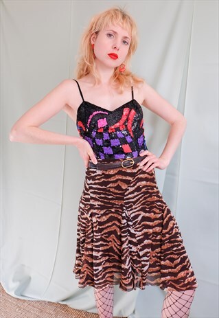 VINTAGE 80S FRANK USHER SEQUIN PARTY TANK TOP