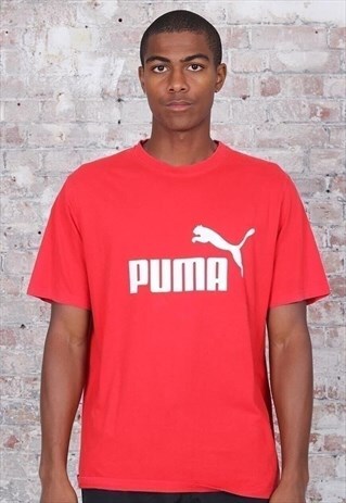 VINTAGE PUMA BIG LOGO PUMA T-SHIRT RED