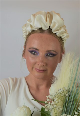 LUXURY LARGE BRIDAL HEADBAND IN IVORY