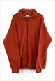 Vintage Columbia Zip up Fleece Jumper in Orange M