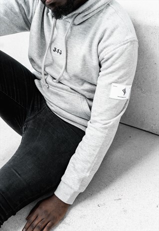 RECOGNISE GREATNESS - OVERSIZED HEAVY HOODY - GREY
