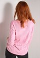 VINTAGE TOMMY HILFIGER Y2K RIBBED KNITTED TOP PINK