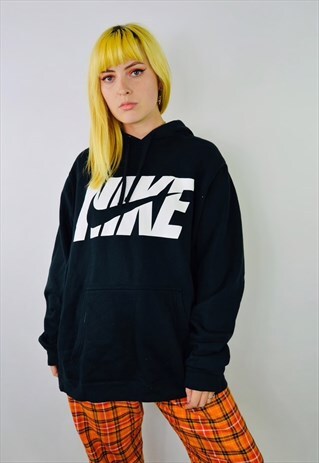 VINTAGE NIKE BLACK SWOOSH HOODIE