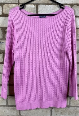 Pink Chaps Cable knit Sweater Women's XL