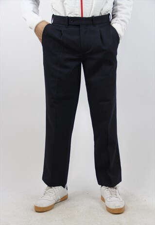 VINTAGE TAILORED NAVY TROUSERS
