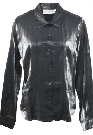 Vintage Silver Evening Shirt - M