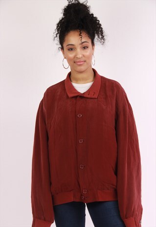 VINTAGE RED SILK JACKET