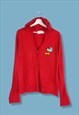 Vintage Disney Cardigan Mickey gift in Red L