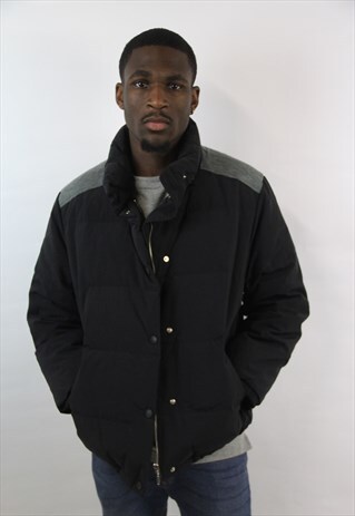 VINTAGE 90'S COLMAR BLACK PADDED BOMBER JACKET