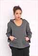 COSY HOODIE WITH SCOOP NECKLINE AND KANGAROO POCKETS 