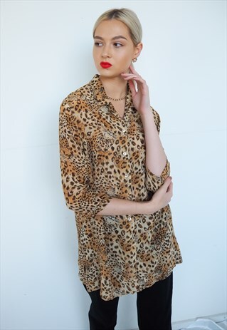 VINTAGE LEOPARD PRINT SHIRT