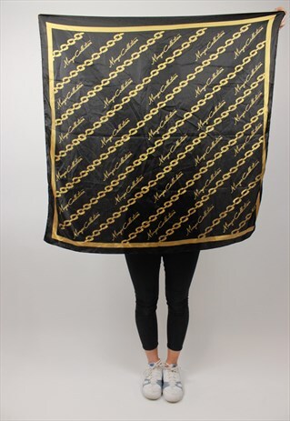 VINTAGE CHAIN PATTERNED SILKY SCARF