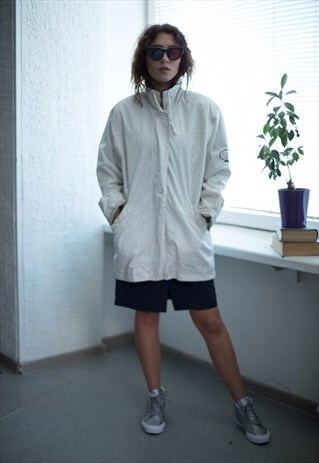 VINTAGE 90'S CREAM ZIP UP PARKA