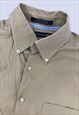 BROWN 80S PLY COTTON LONG SLEEVED CASUAL SMART SHIRT