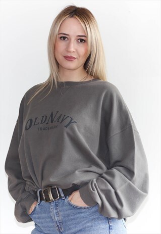VINTAGE 90'S OLD NAVY GREY SLOUCHY FIT SWEATSHIRT