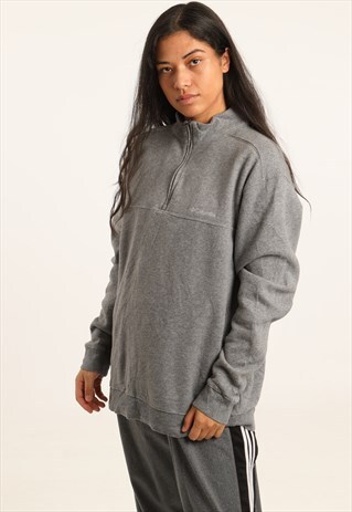 VINTAGE COLUMBIA EMBROIDERED SPELLOUT 1/4 ZIP SWEATSHIRT