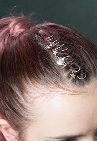 STARS AND PLANETS GALACTIC HAIR CHARMS